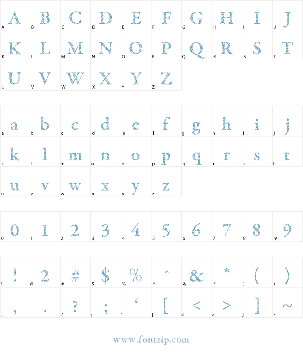 Tribal Garamond Font Character